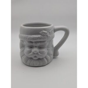 Santa Claus Mug Retro Style White Ceramic Christmas